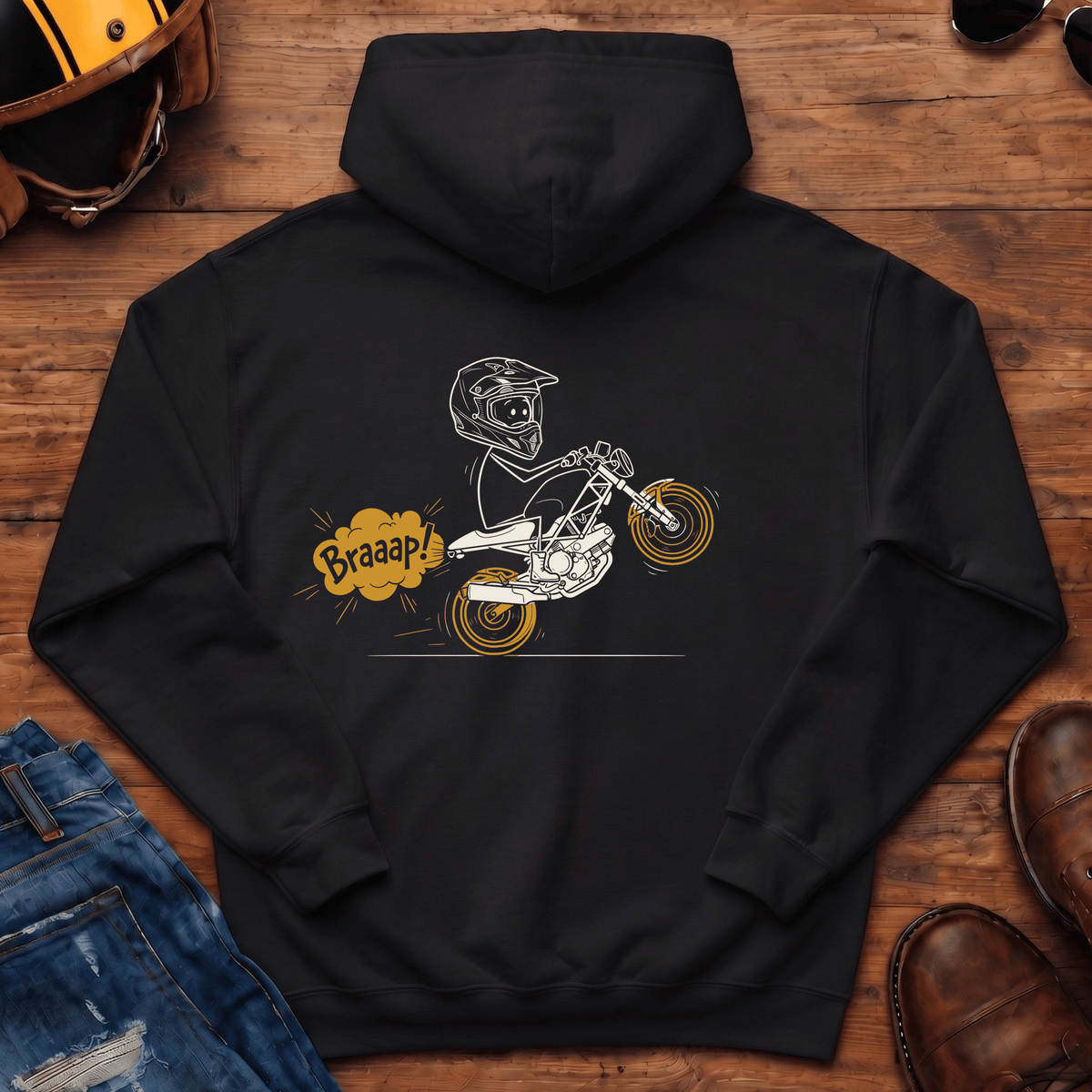 Braaap Wheelie Hooded Sweatshirt