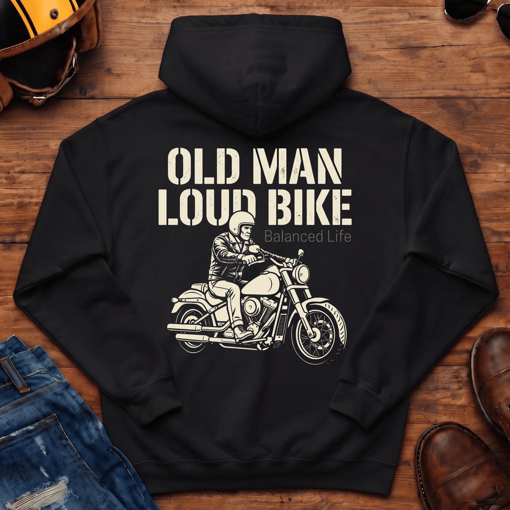 Old Man Loud Bike Hooded Sweatshirt