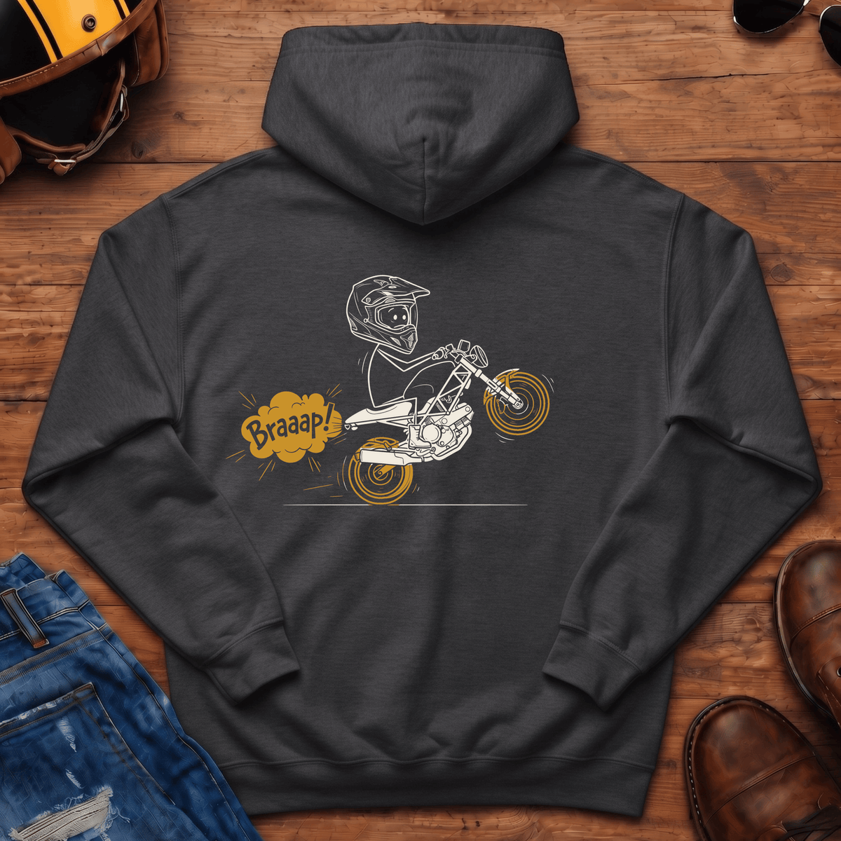 Braaap Wheelie Hooded Sweatshirt
