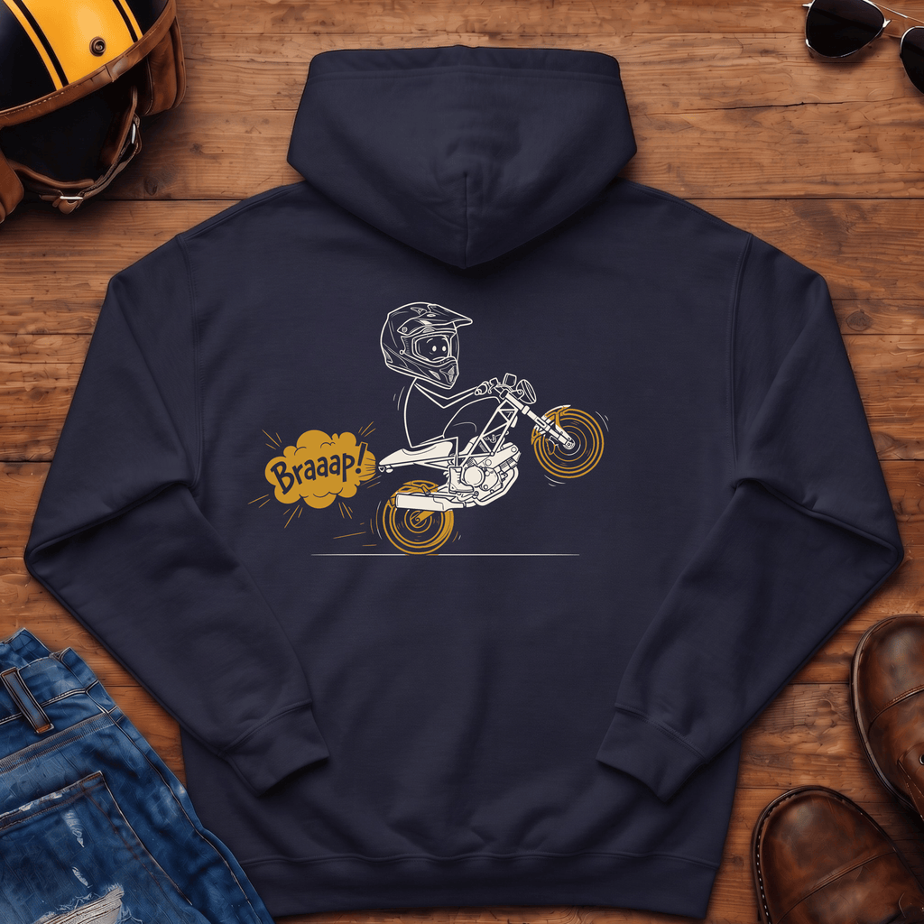 Braaap Wheelie Hooded Sweatshirt