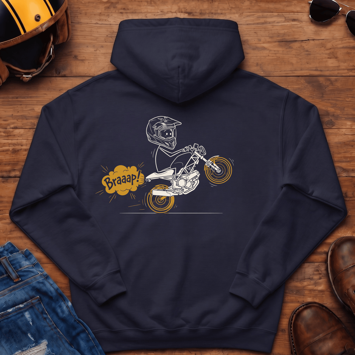 Braaap Wheelie Hooded Sweatshirt