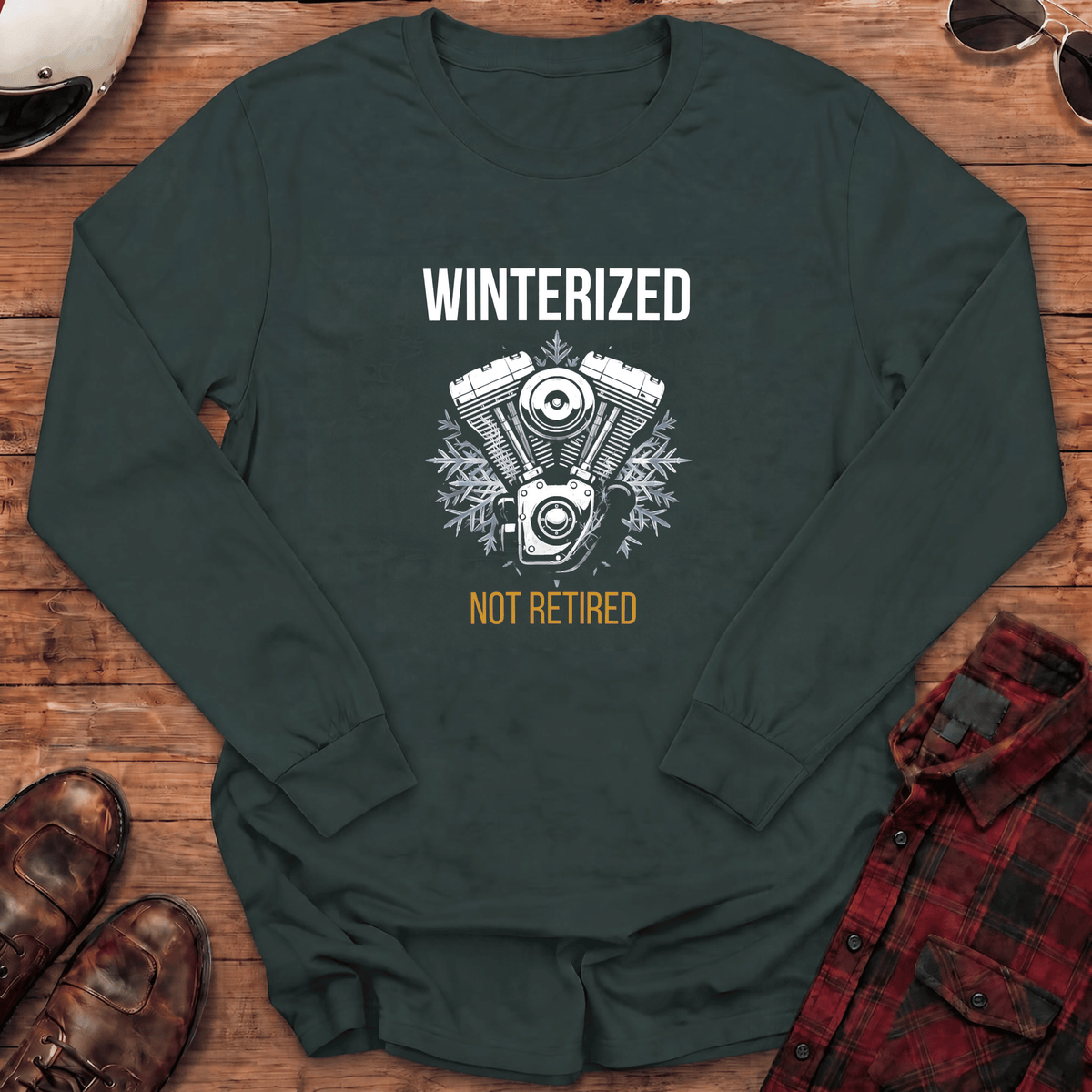 Winterized Long Sleeve Motorcycle T-Shirt