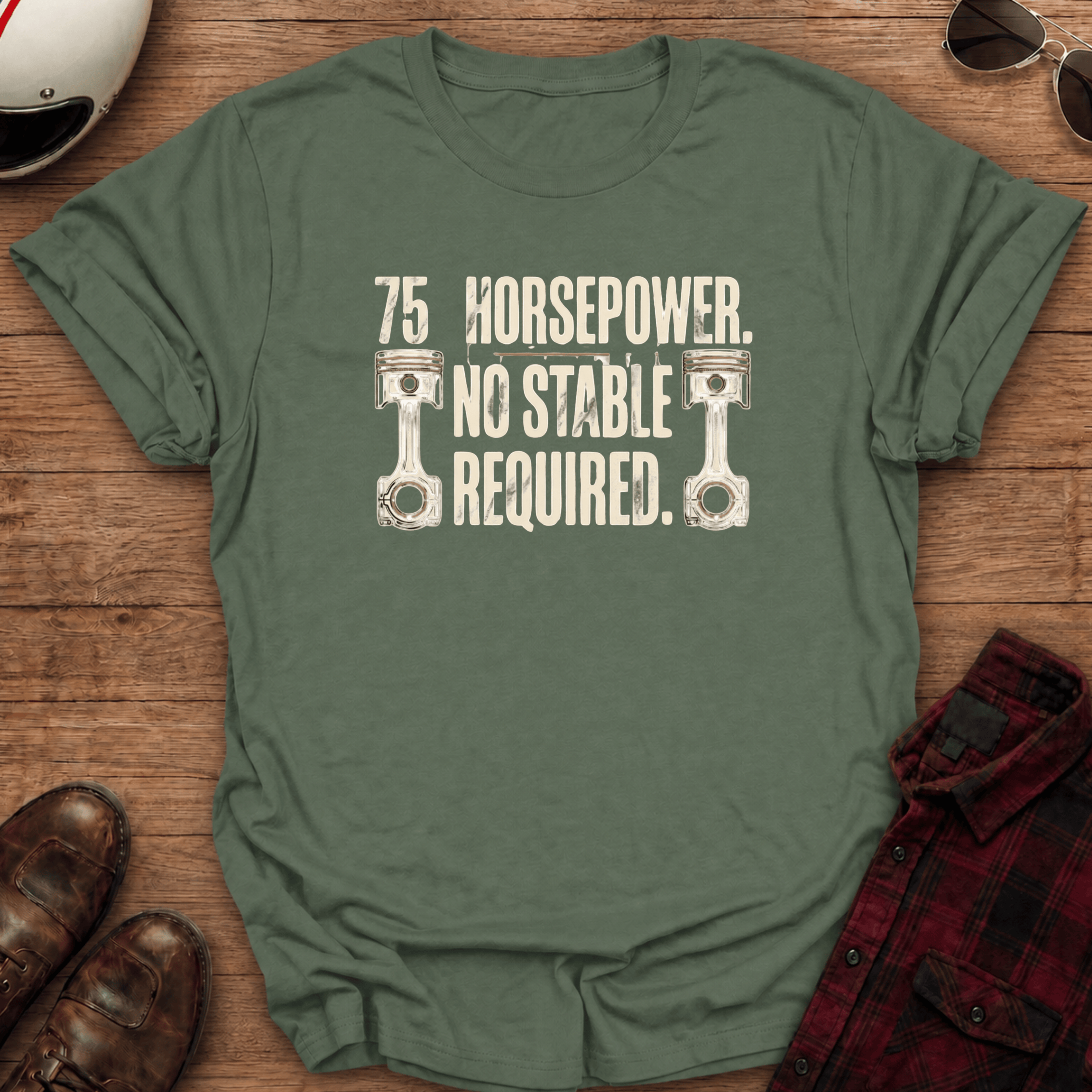 75 Horses Motorcycle T-Shirt