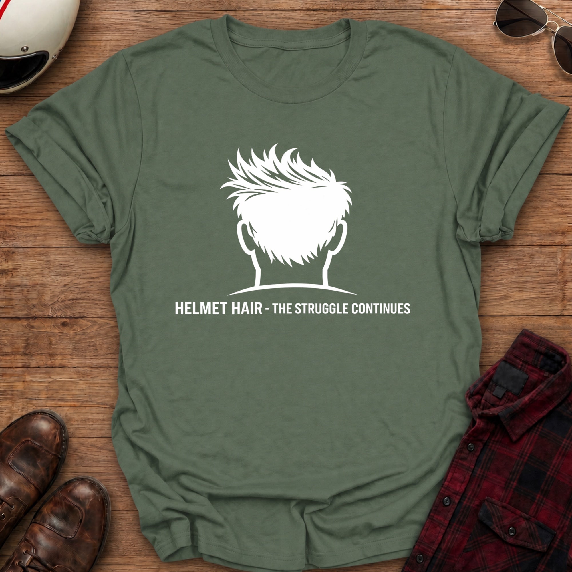 Helmet Hair T-Shirt