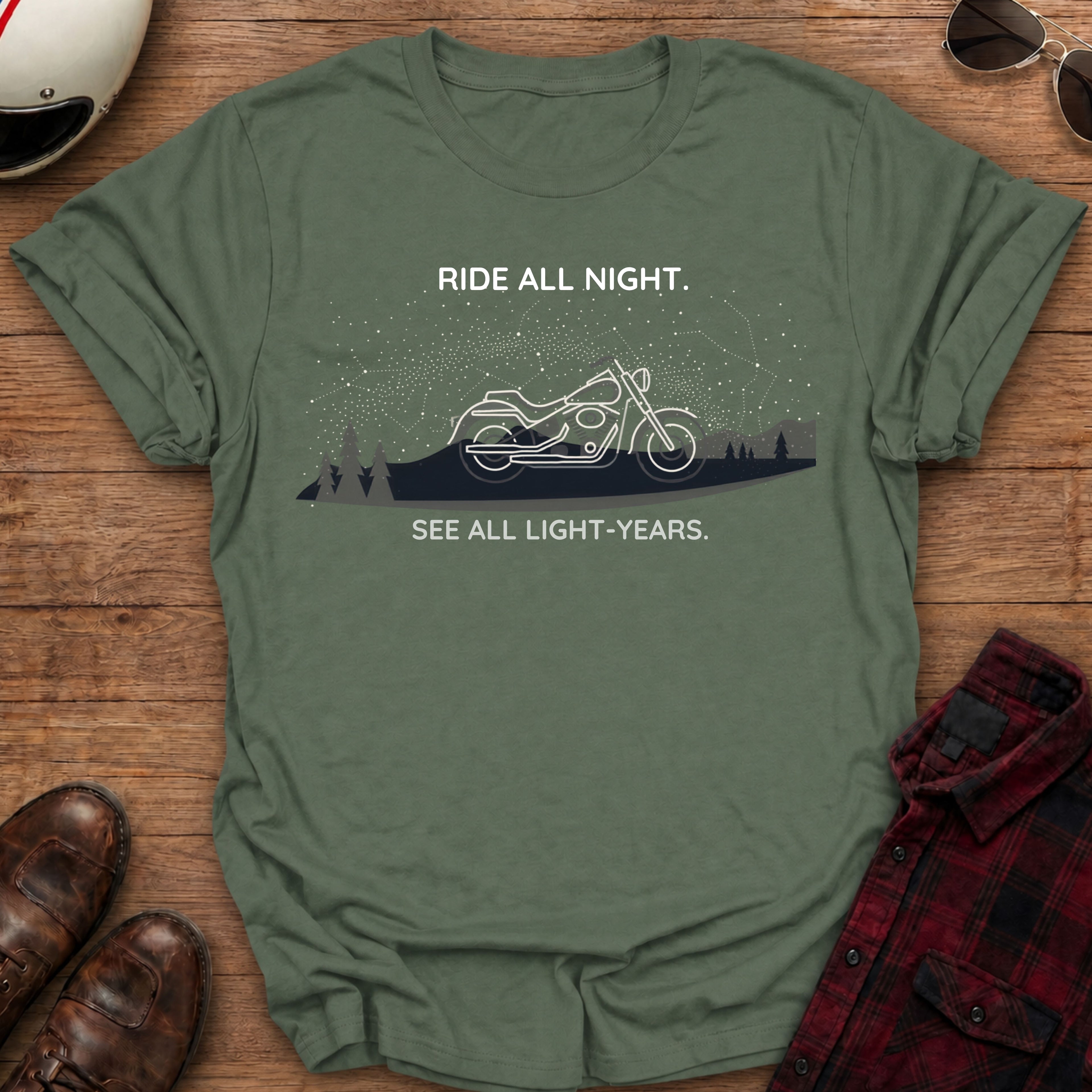 Starry Night Motorcycle T-Shirt