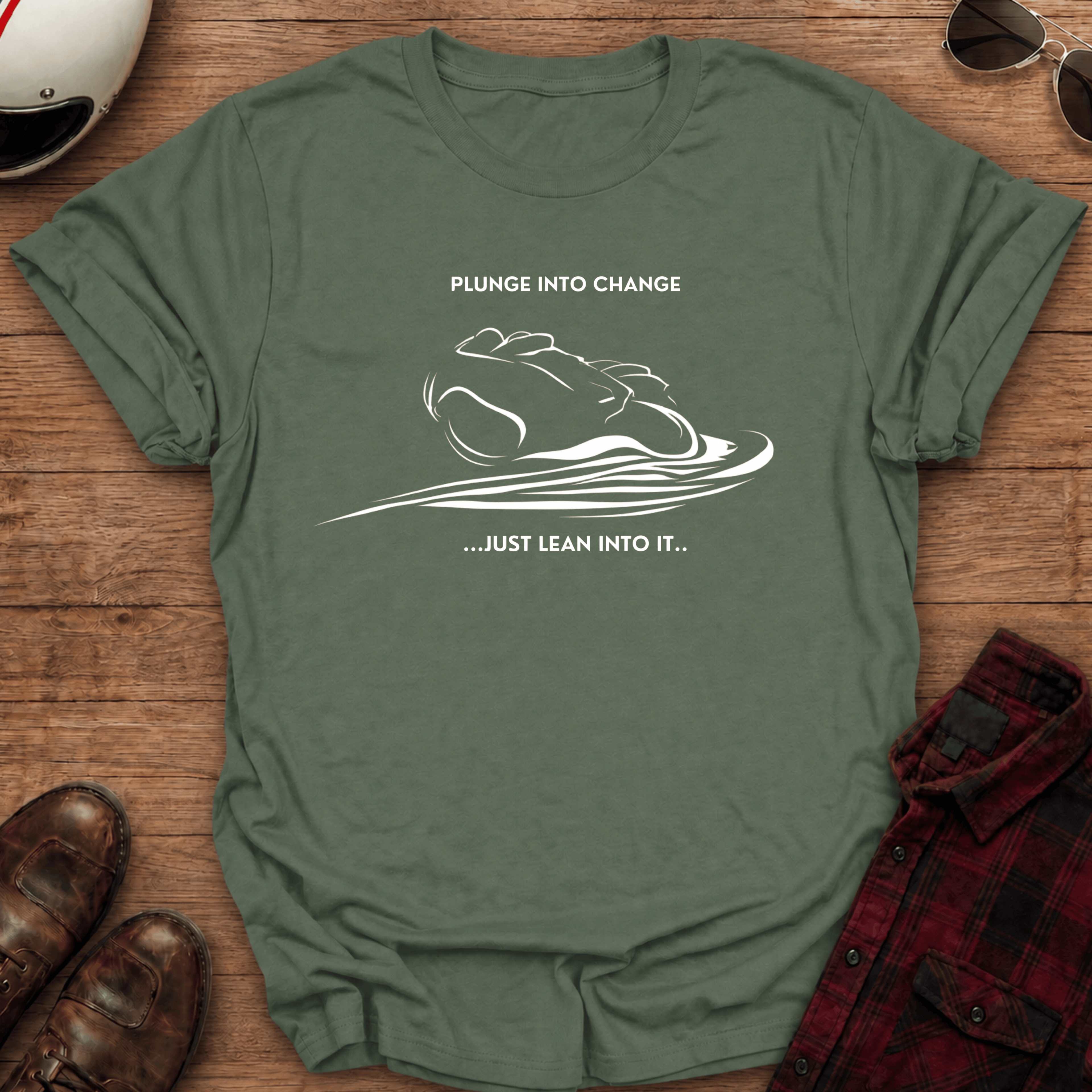 Lean into it Motorcycle T-Shirt