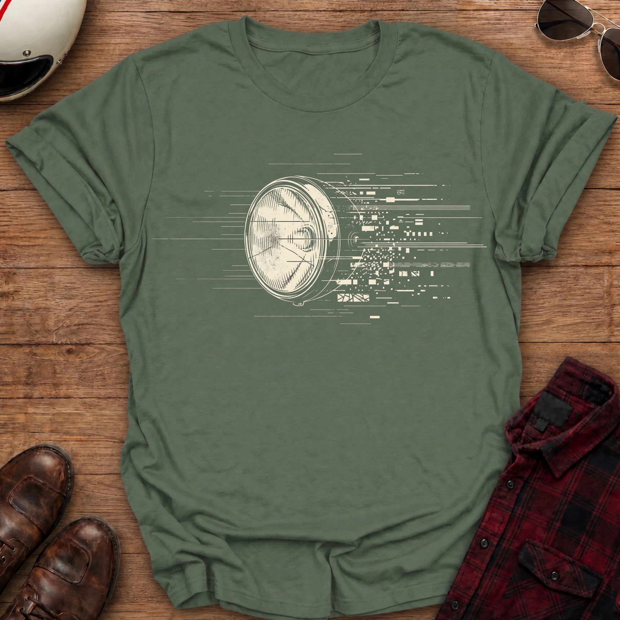Phased Illumunation Motorcycle T-Shirt