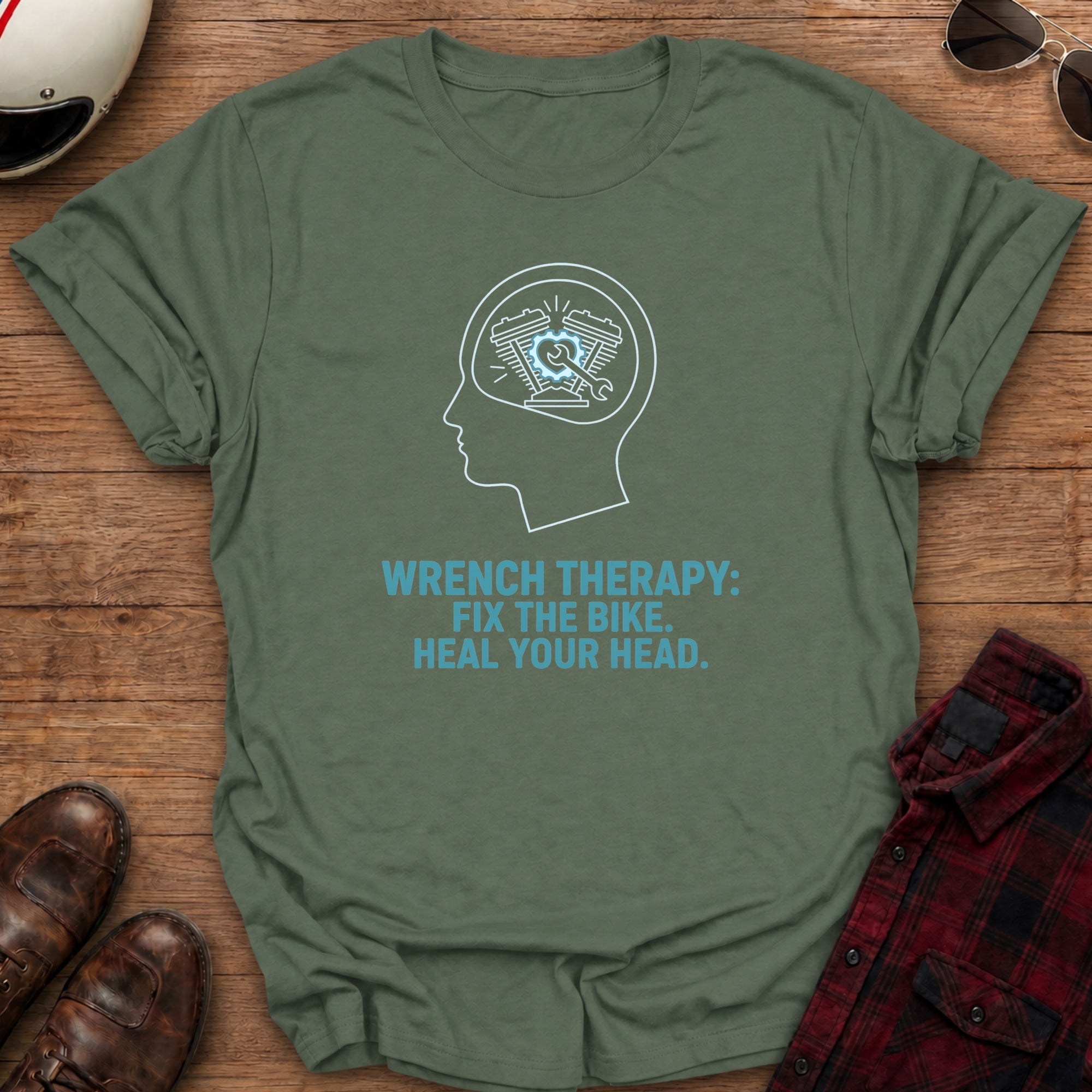 Wrench Therapy Motorcycle T-shirt