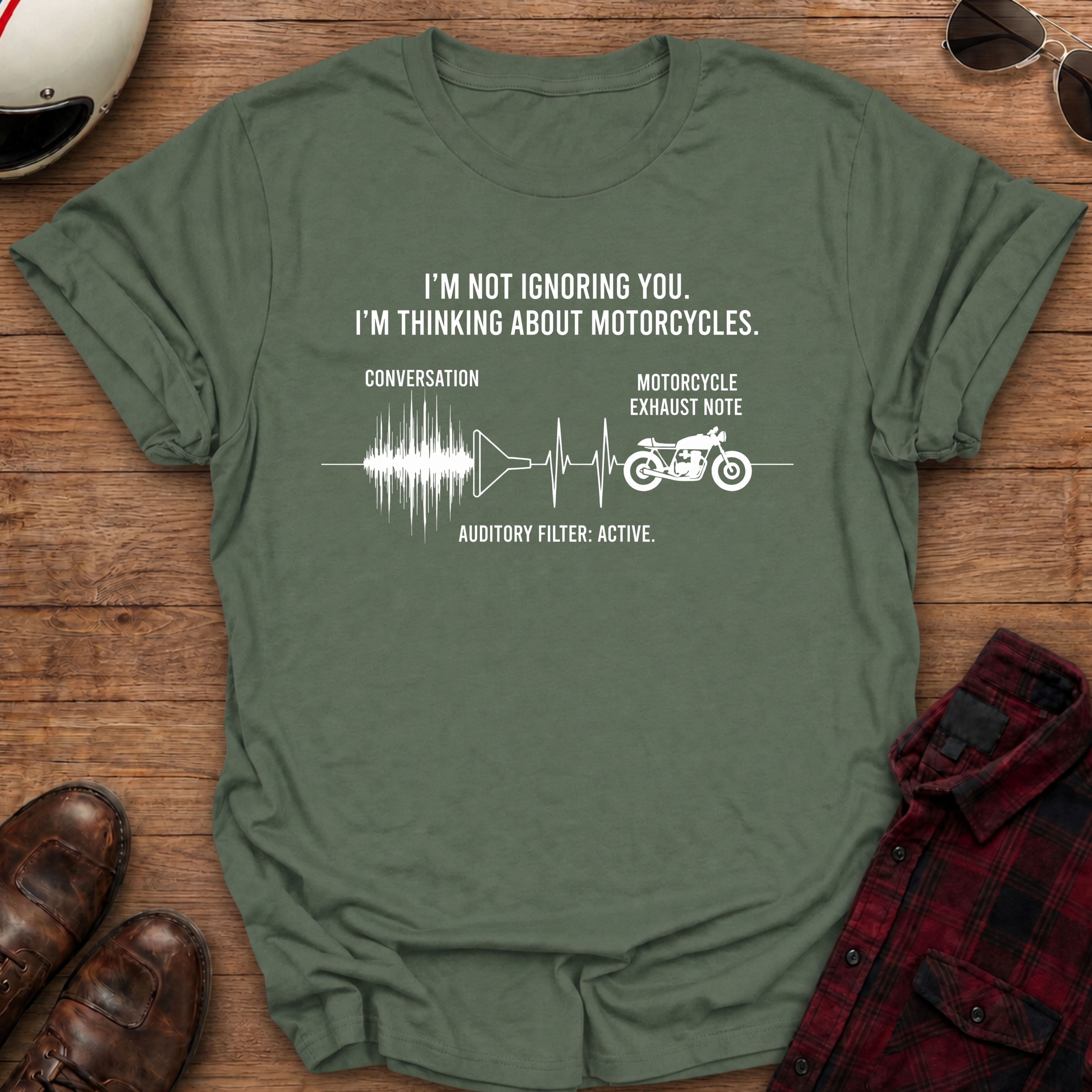 Auditory Filter Motorcycle T-Shirt