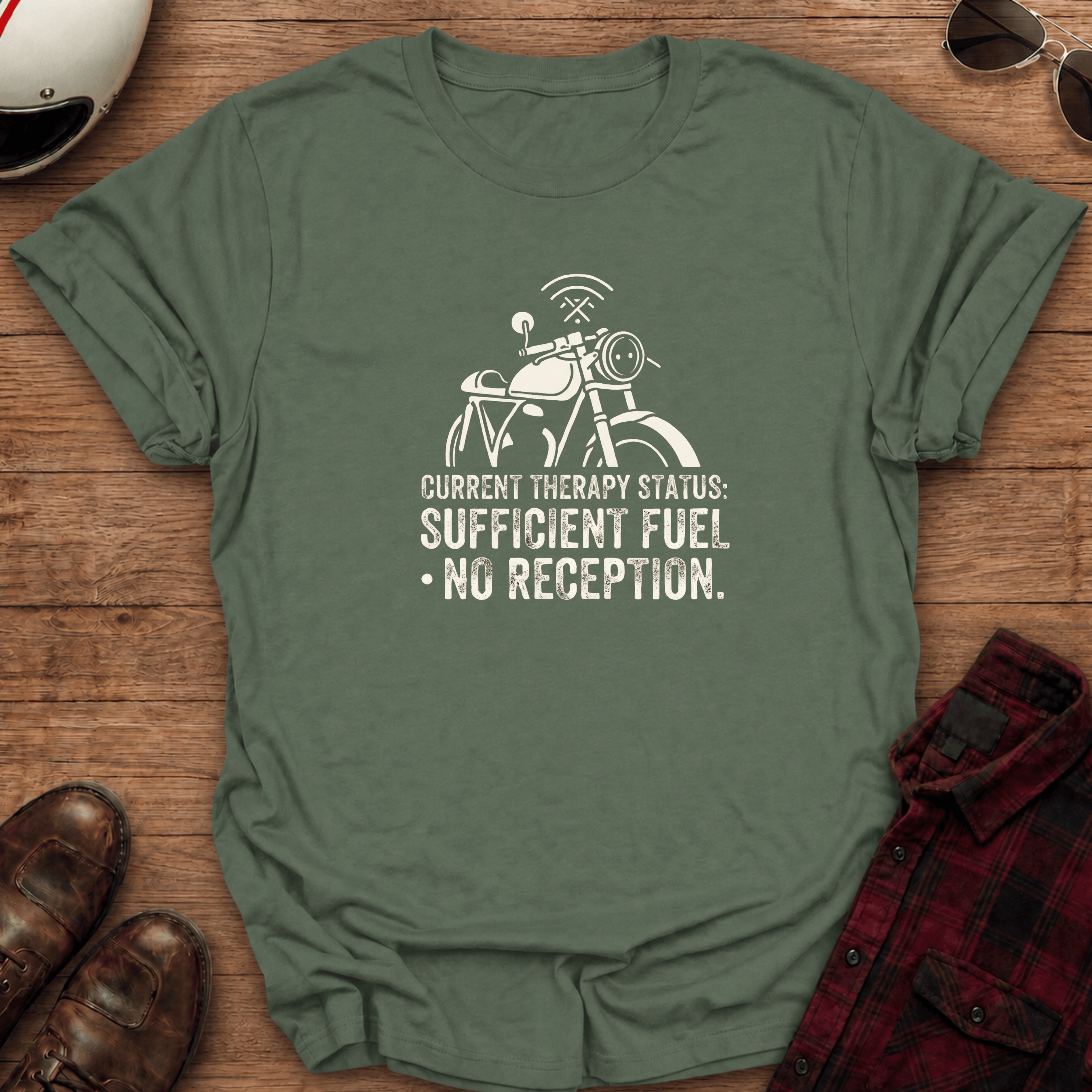 No Reception Motorcycle T-Shirt