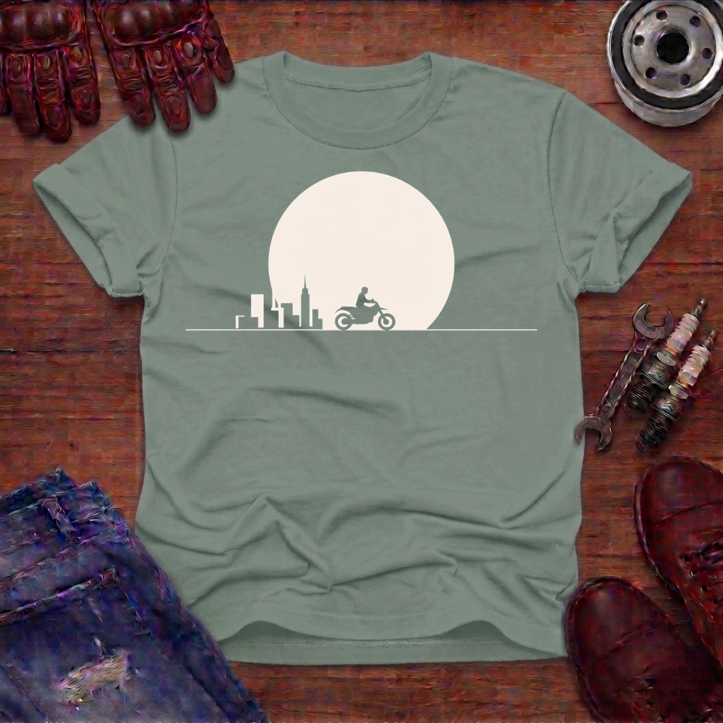 Cityscape Motorcycle T-Shirt