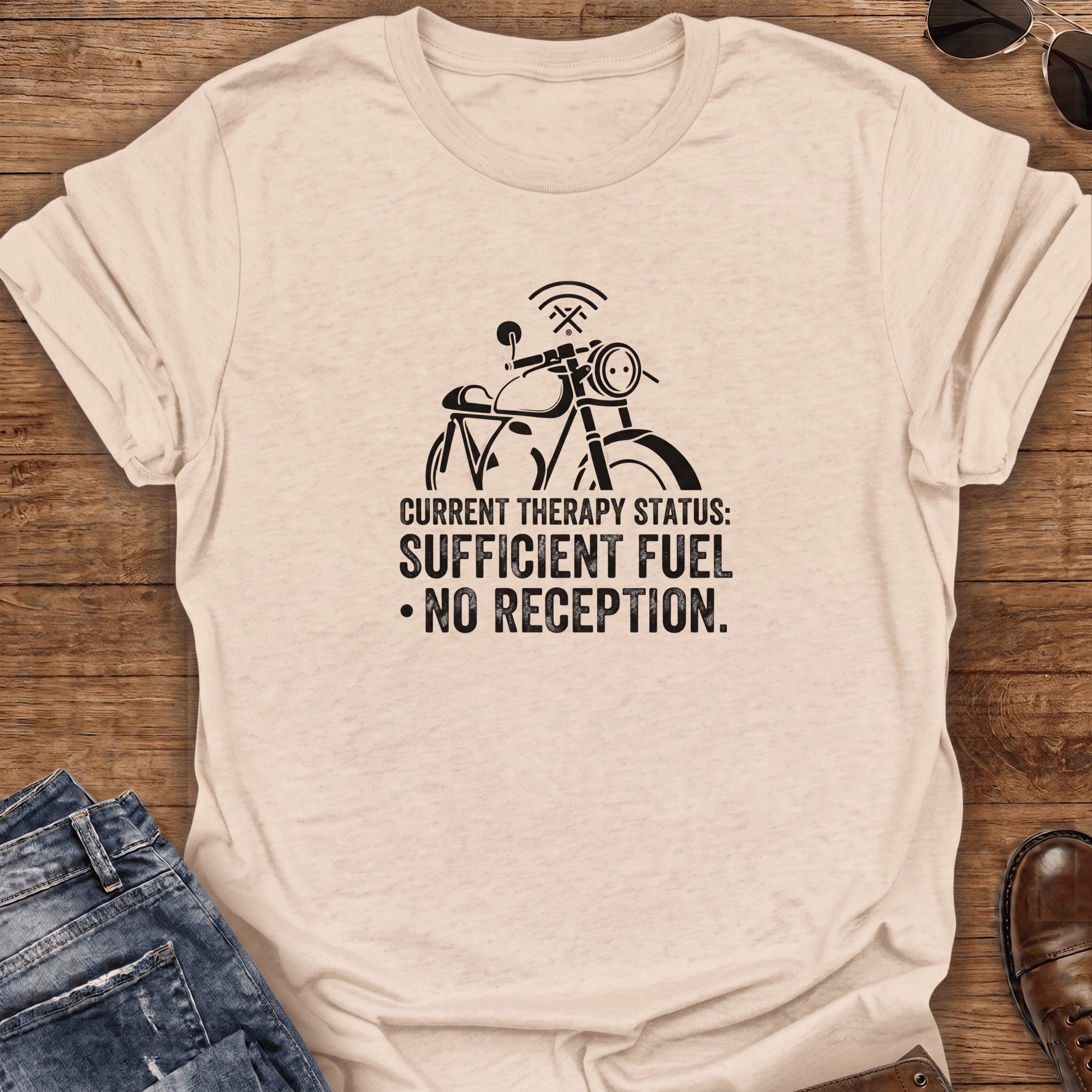 No Reception Motorcycle T-Shirt