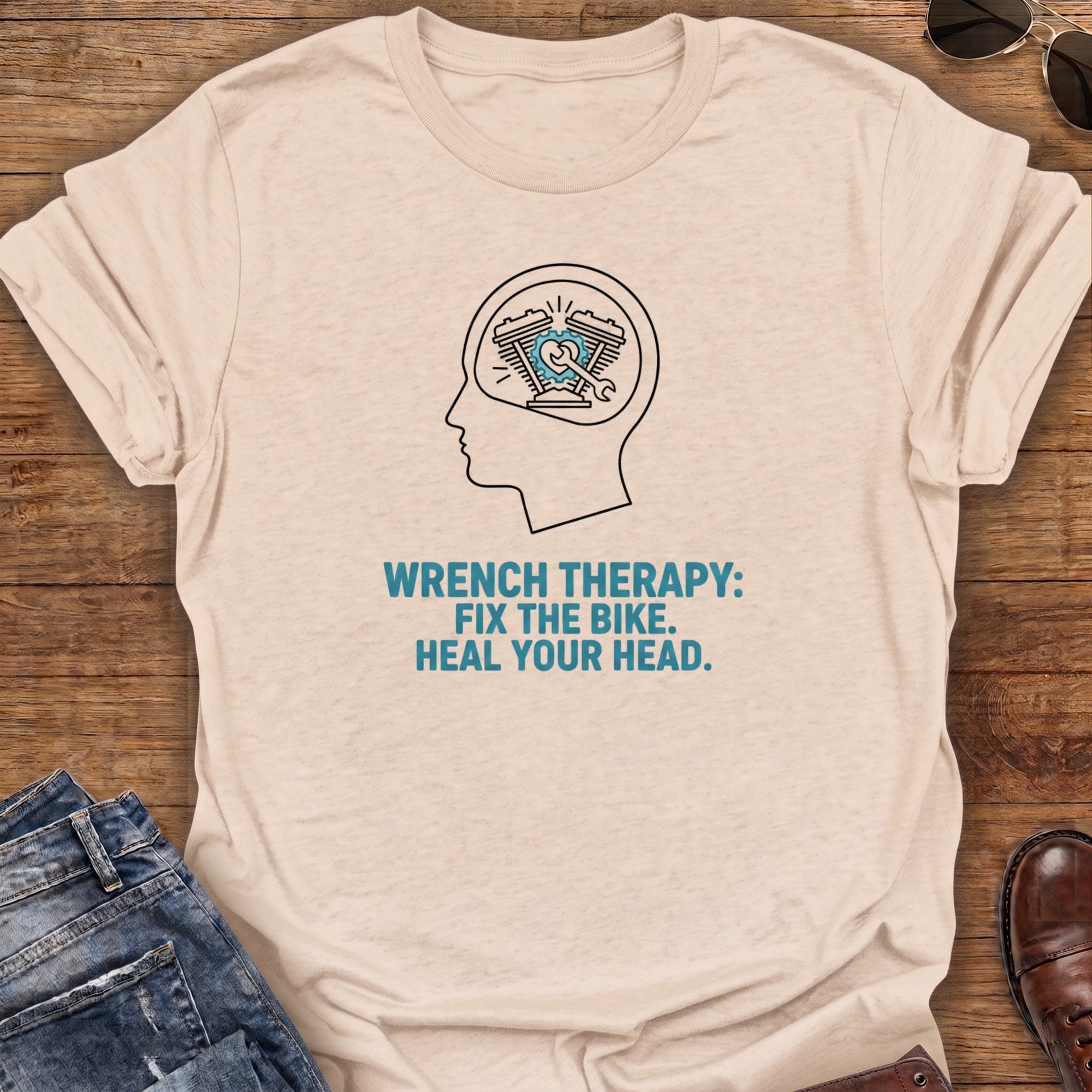 Wrench Therapy Motorcycle T-shirt