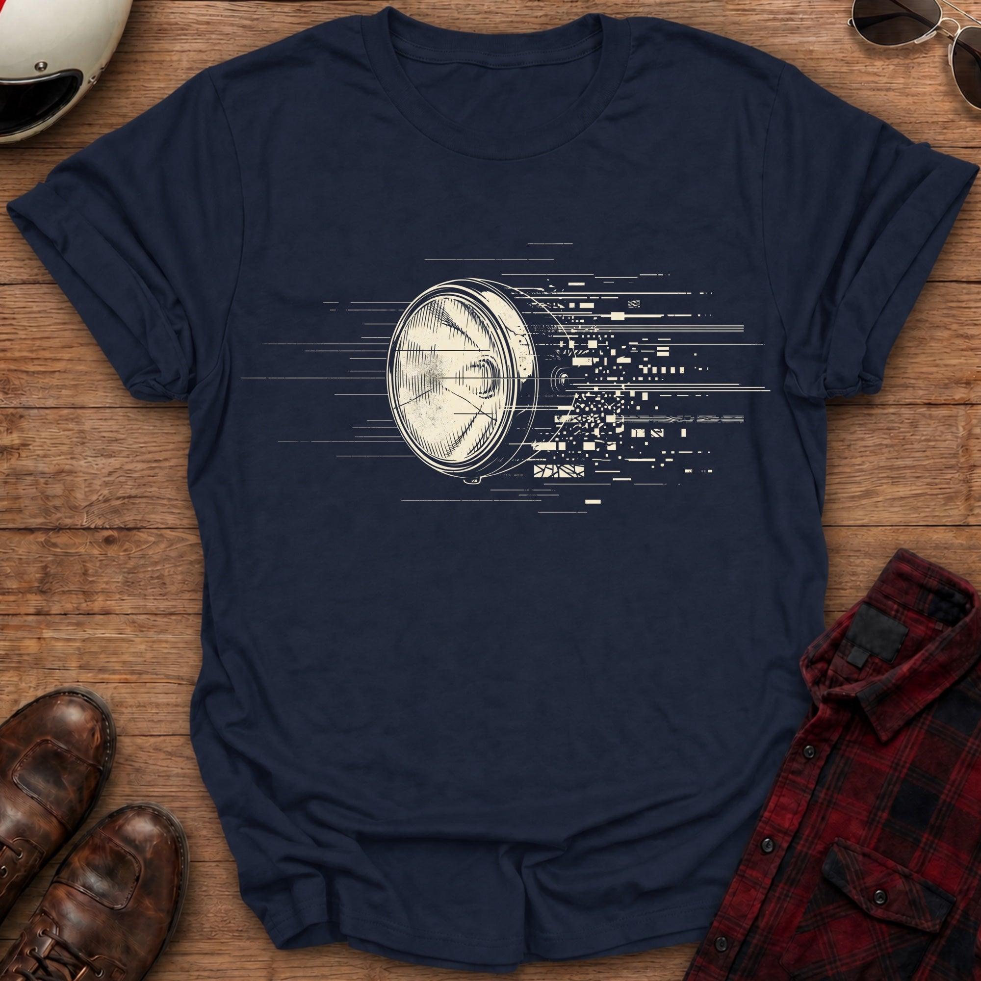 Phased Illumunation Motorcycle T-Shirt