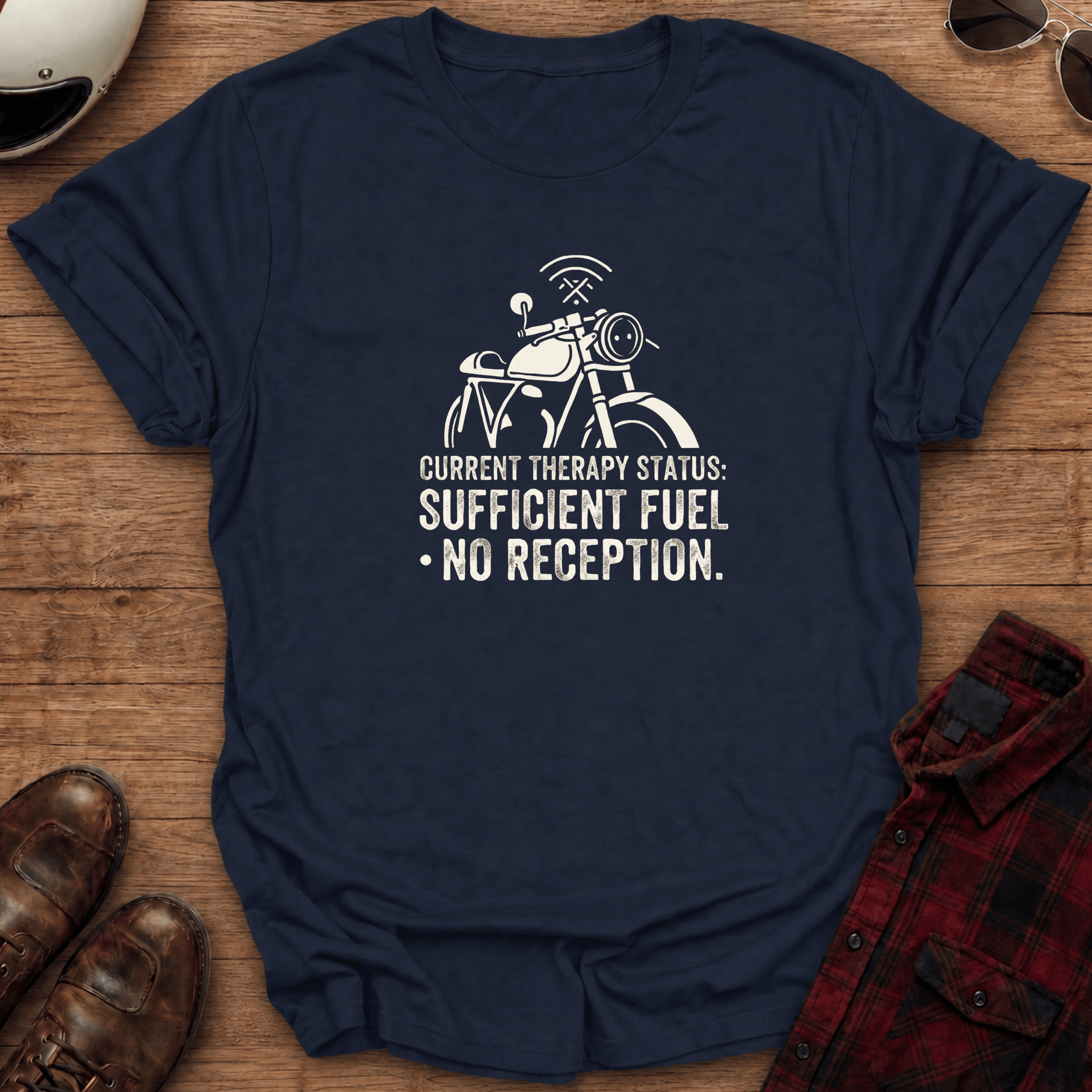 No Reception Motorcycle T-Shirt