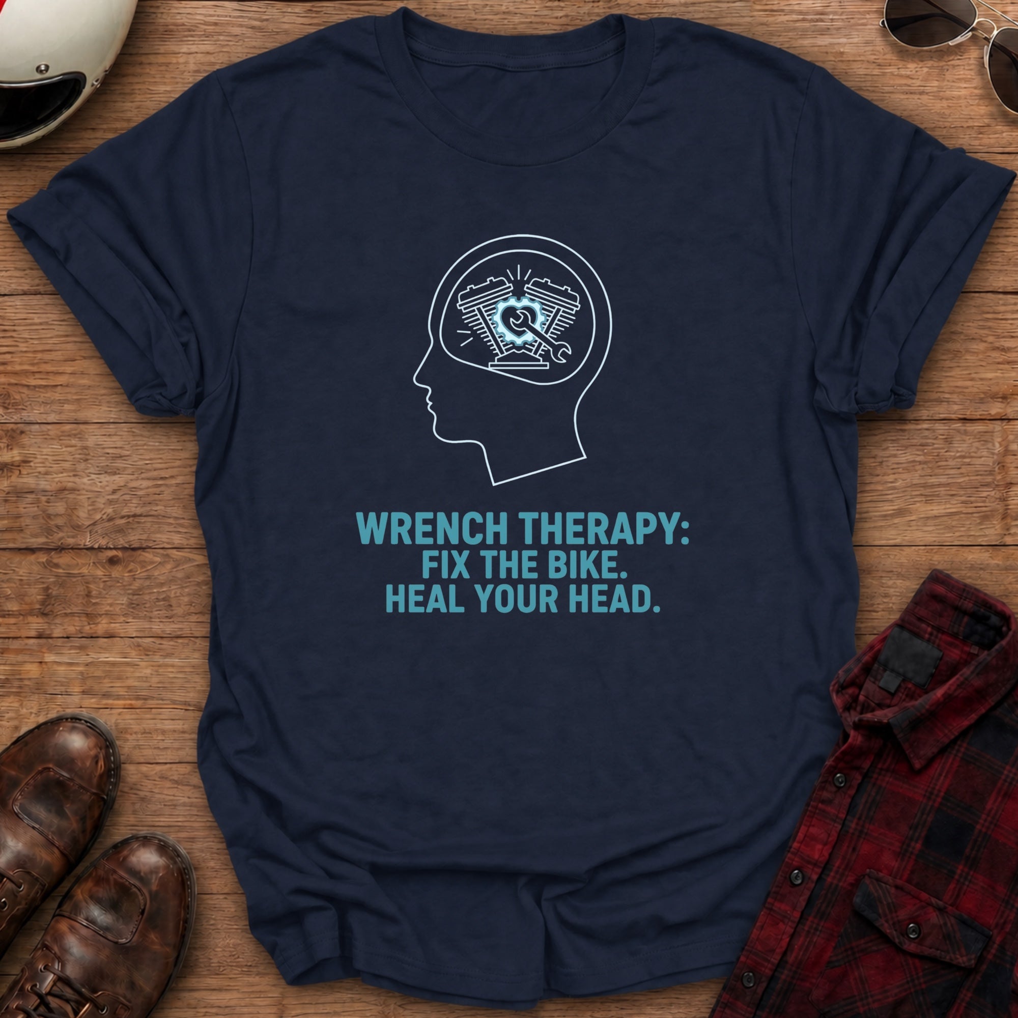 Wrench Therapy Motorcycle T-shirt