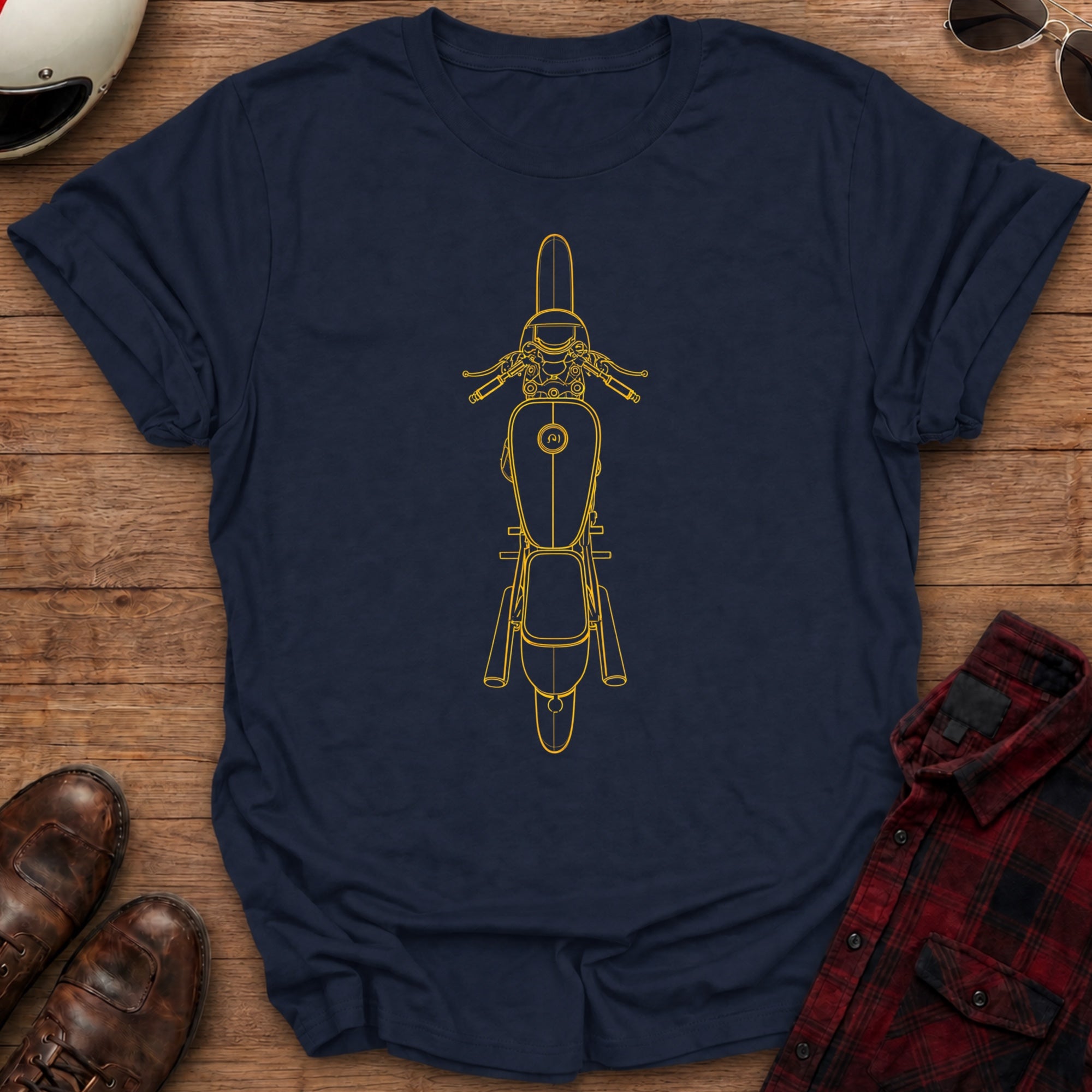 LineArt Motorcycle T-Shirt