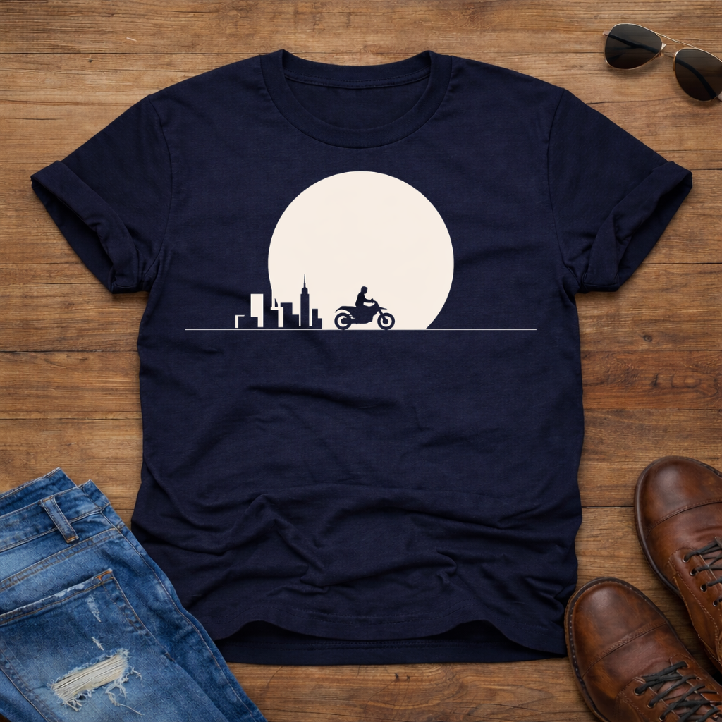 Cityscape Motorcycle T-Shirt