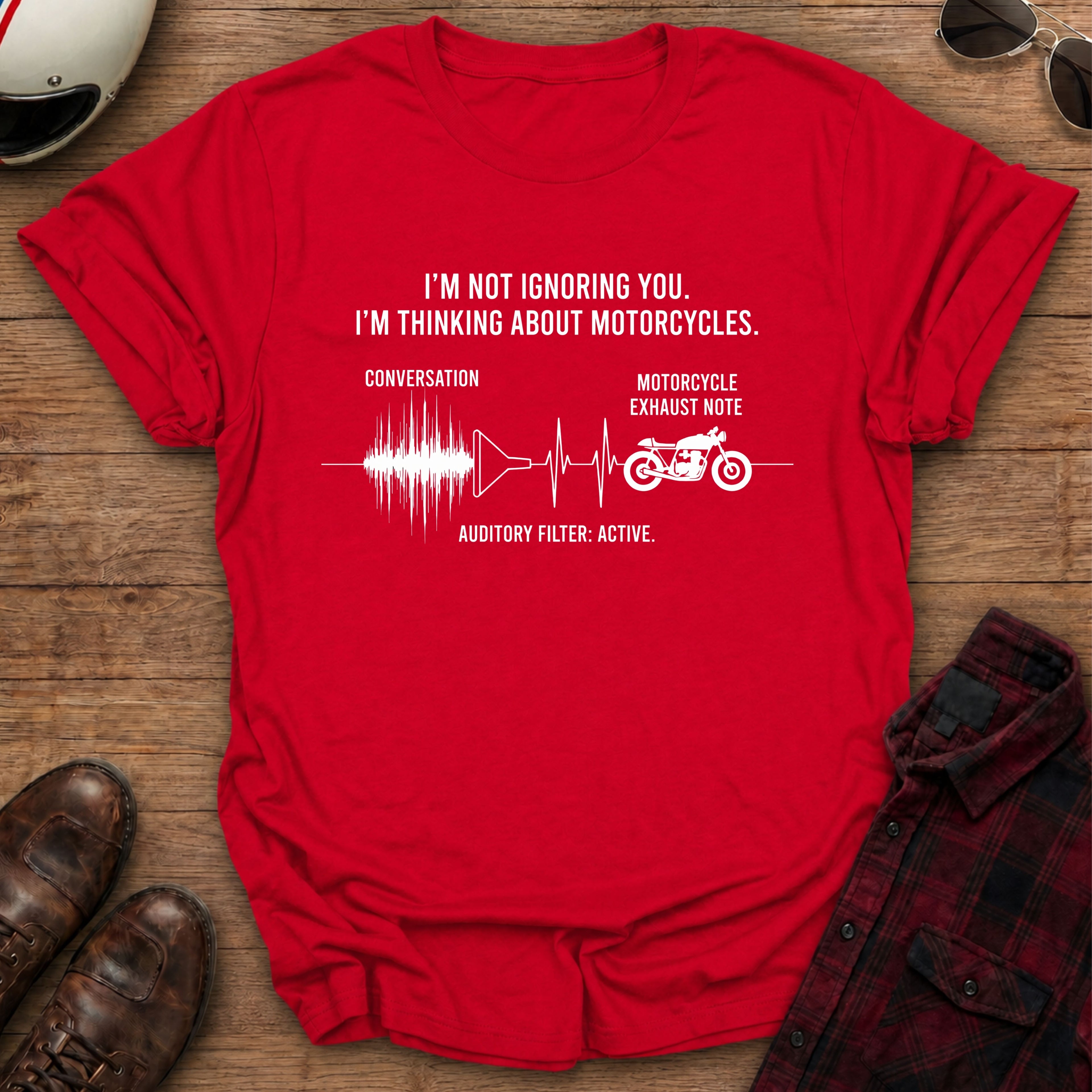 Auditory Filter Motorcycle T-Shirt