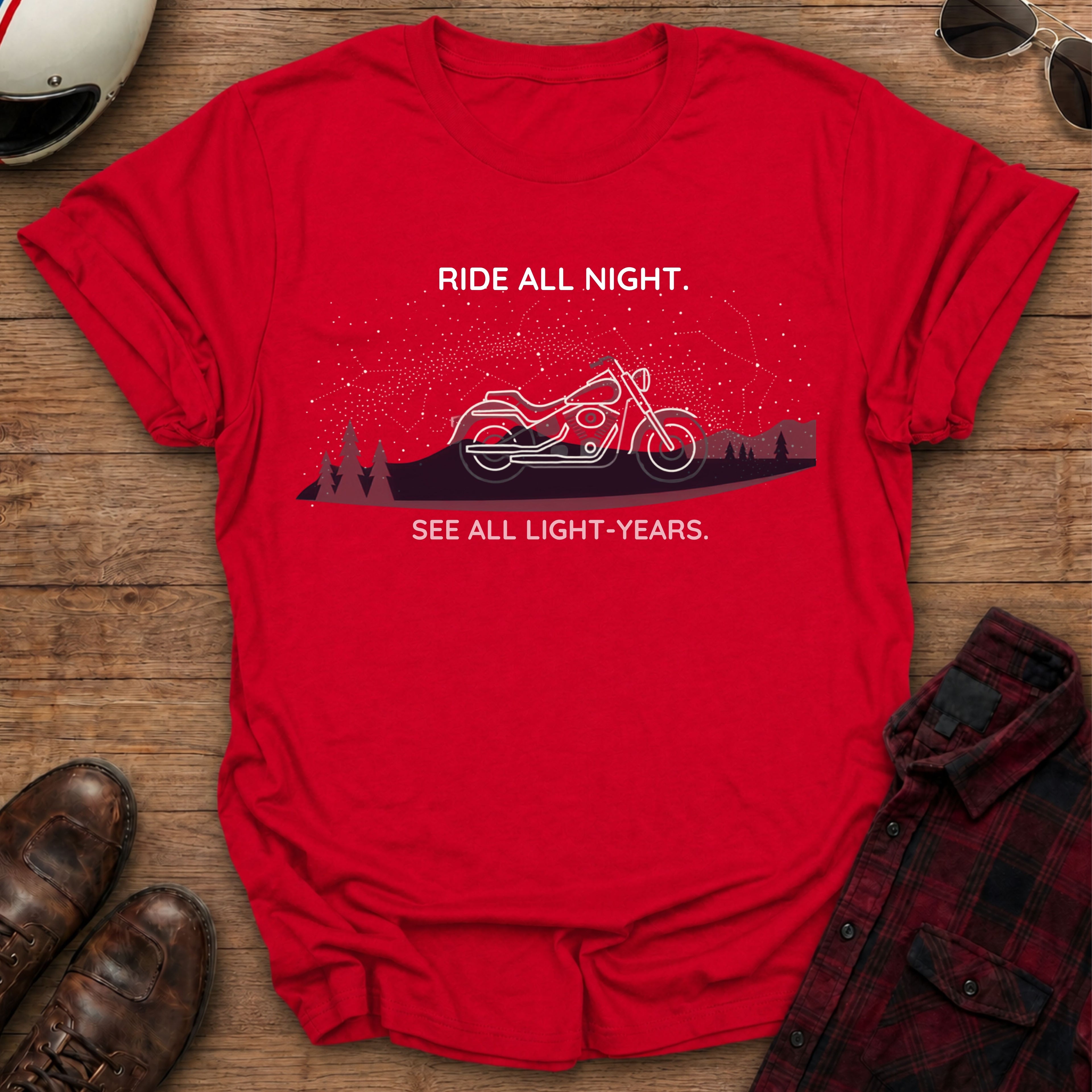 Starry Night Motorcycle T-Shirt