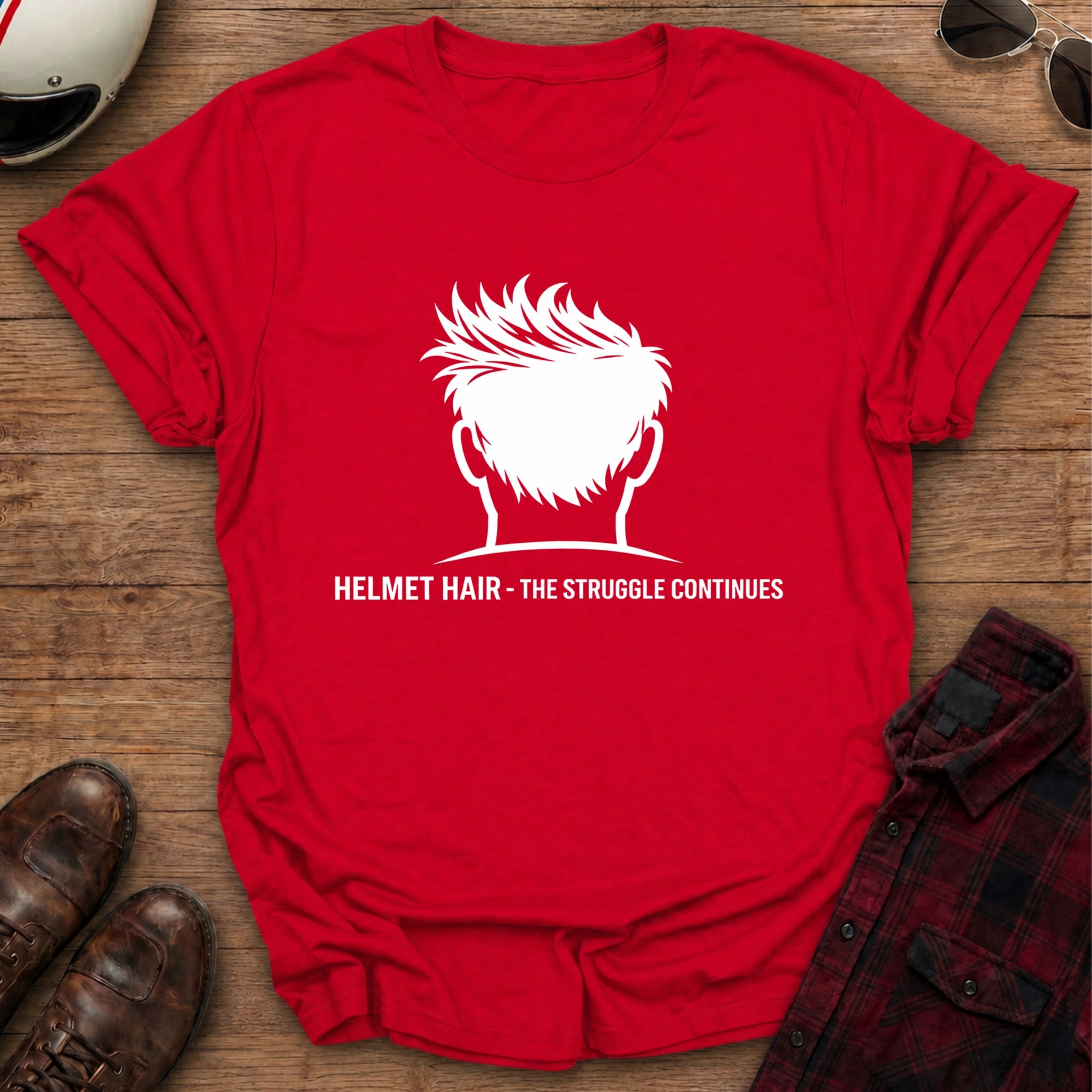Helmet Hair T-Shirt