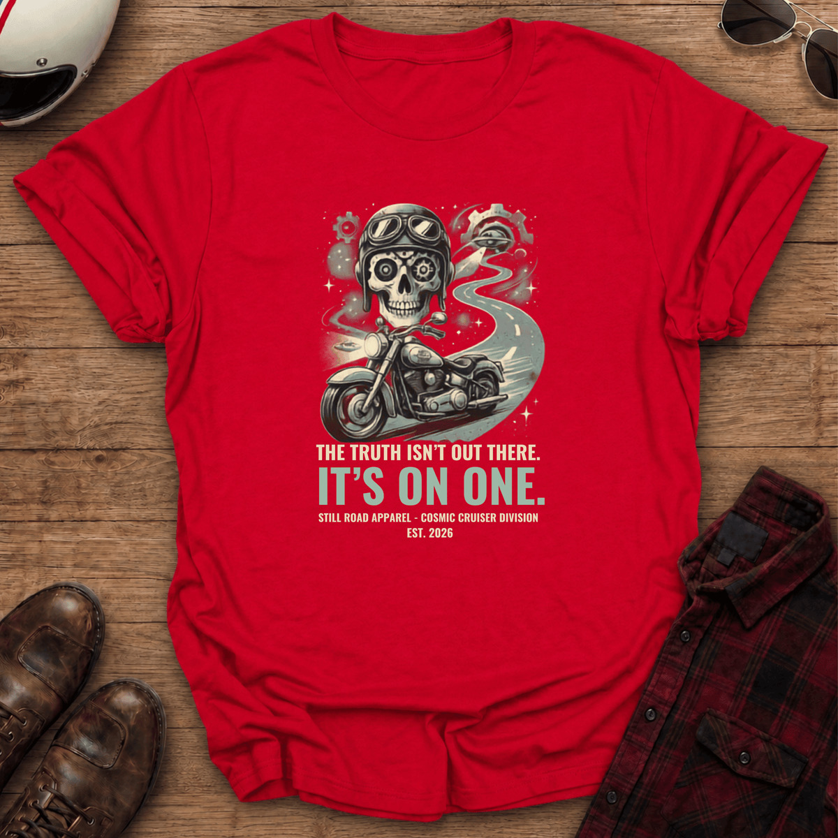 Cosmic Cruiser Motorcycle T-Shirt