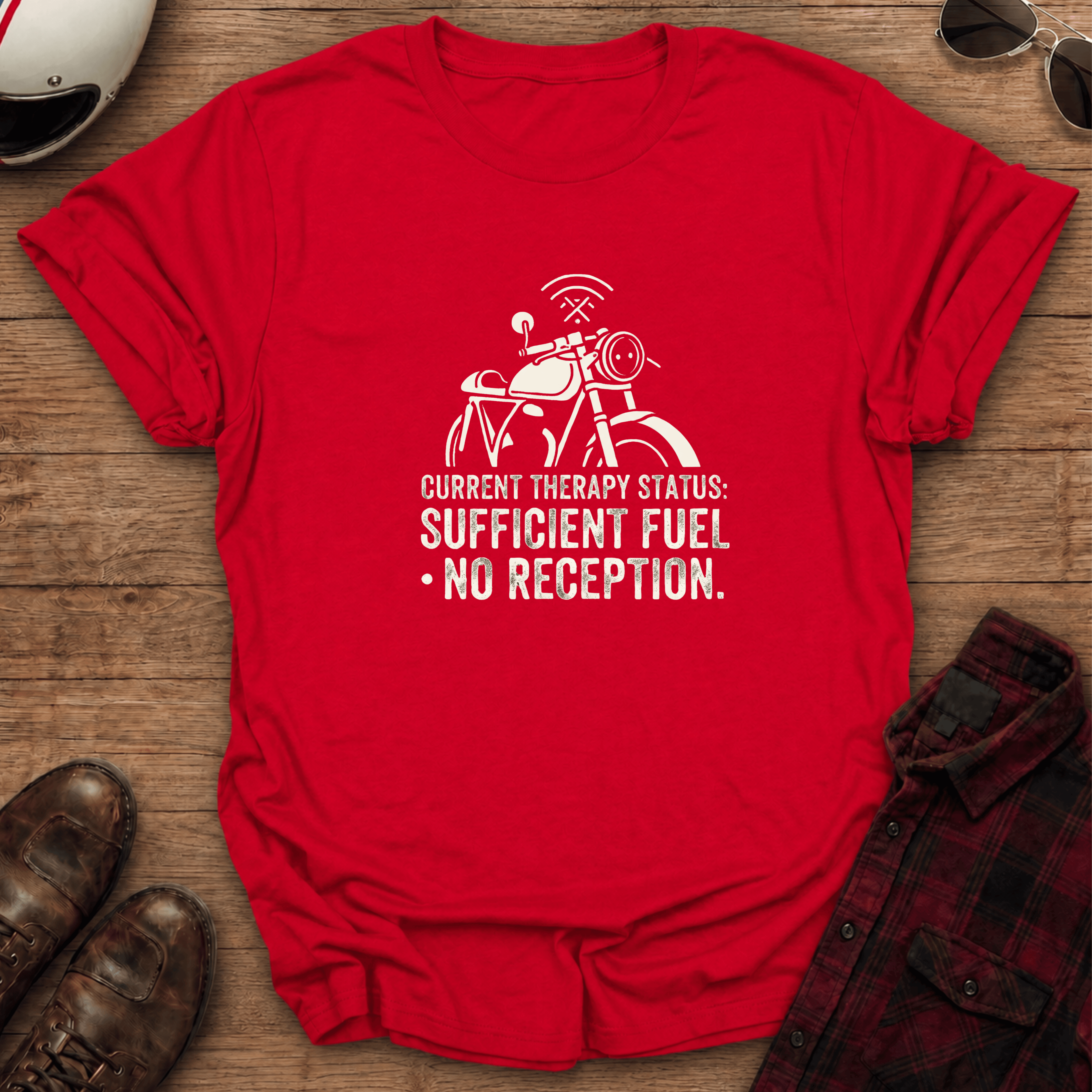 No Reception Motorcycle T-Shirt
