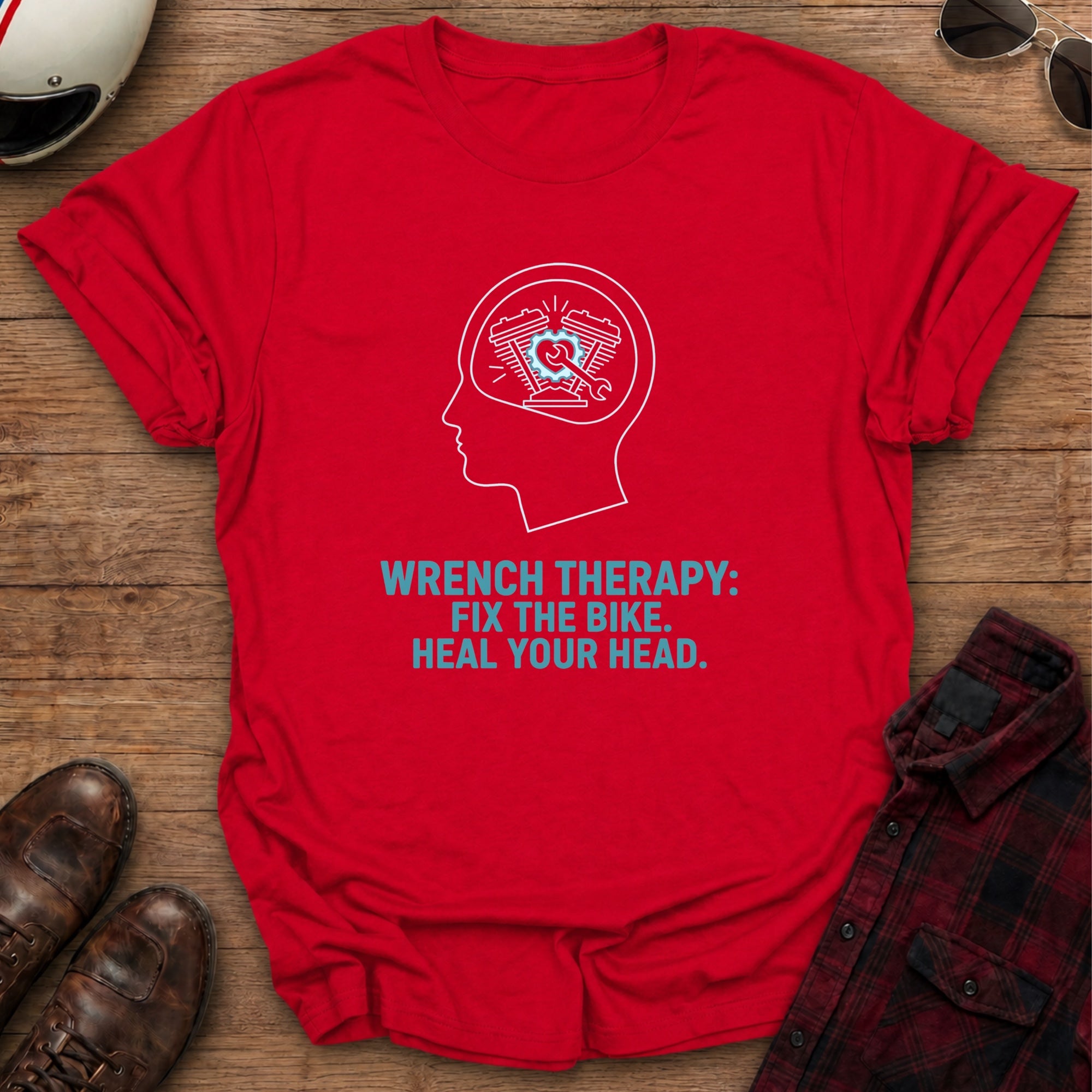 Wrench Therapy Motorcycle T-shirt