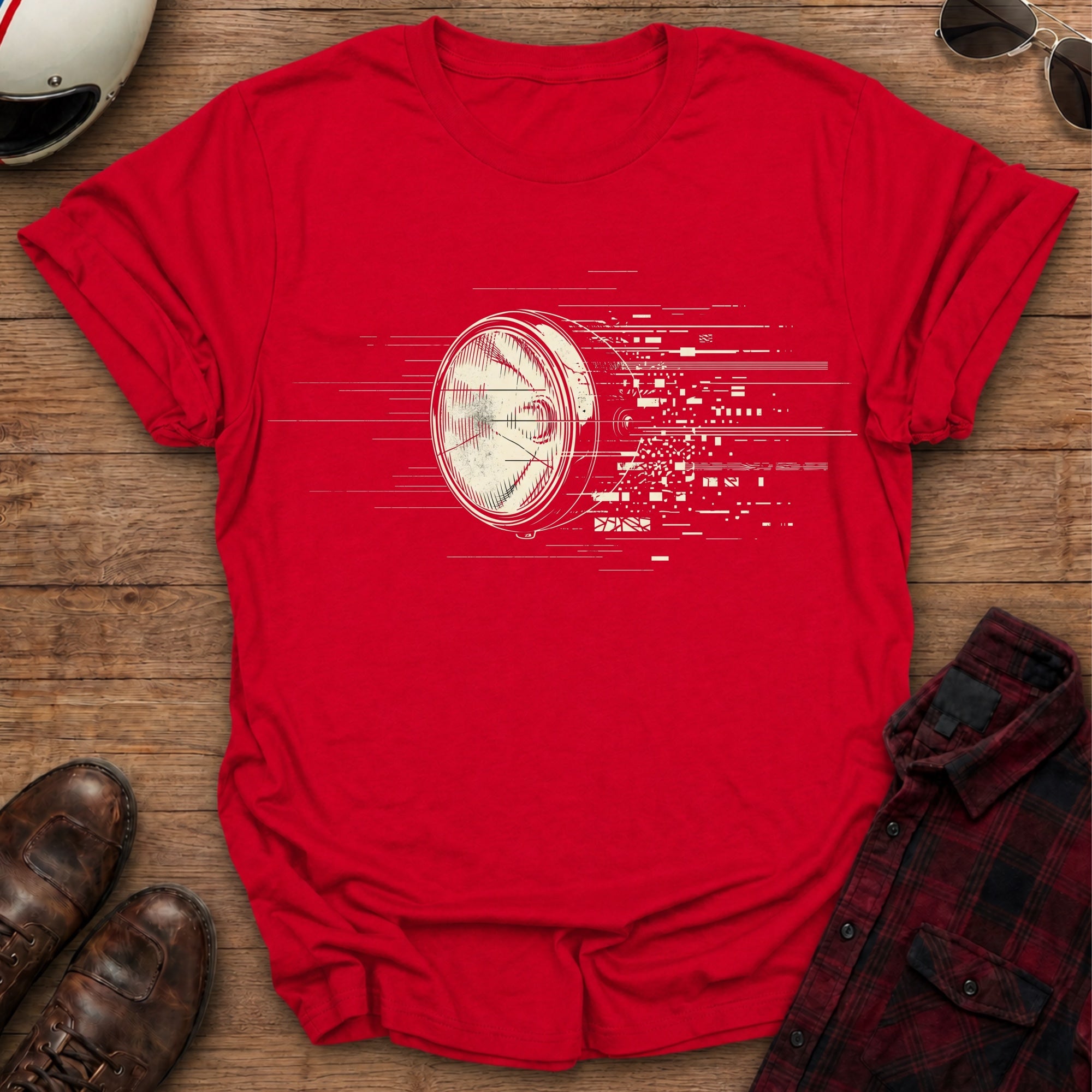 Phased Illumunation Motorcycle T-Shirt