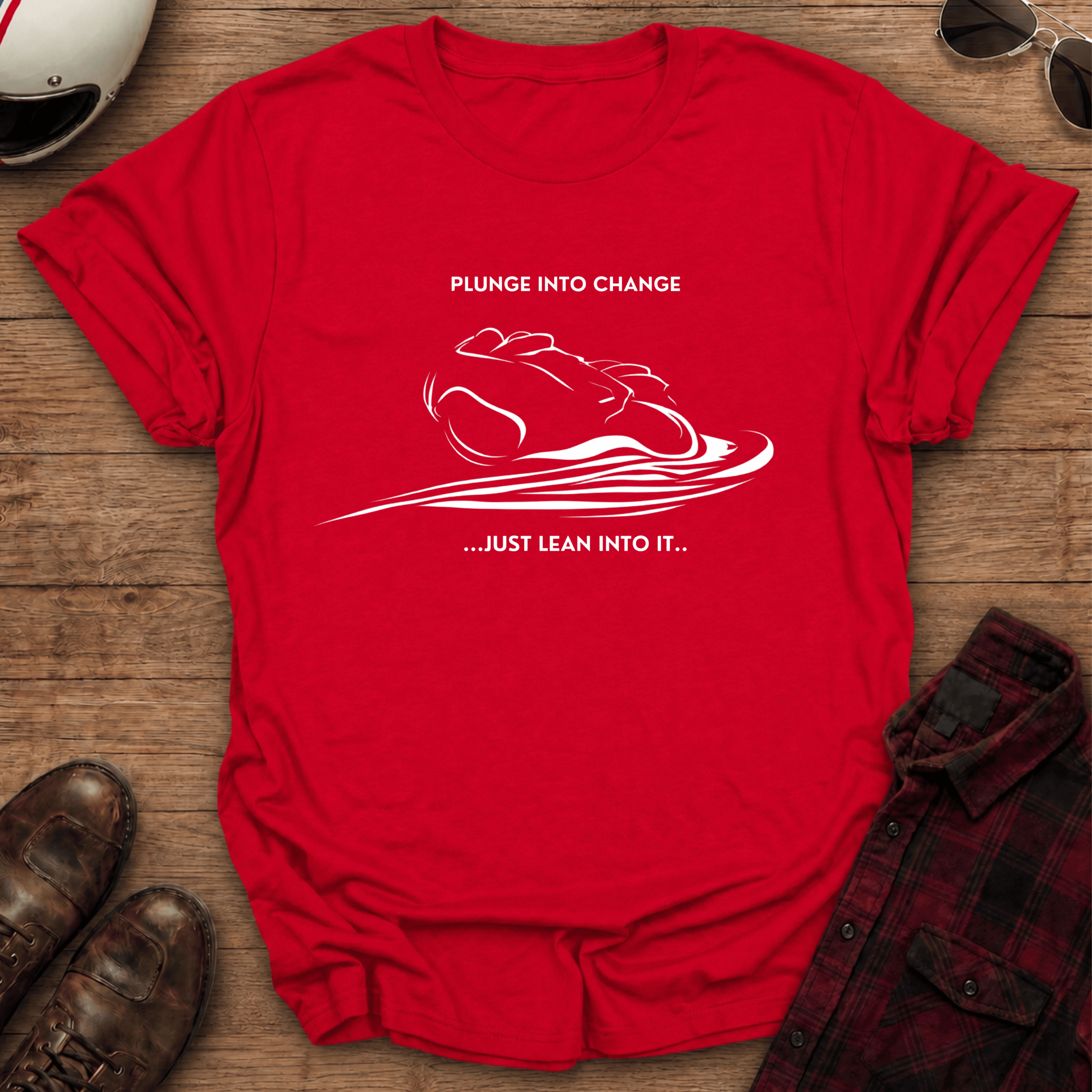 Lean into it Motorcycle T-Shirt