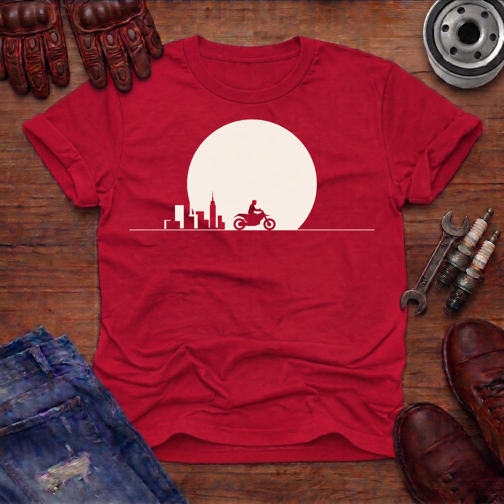 Cityscape Motorcycle T-Shirt