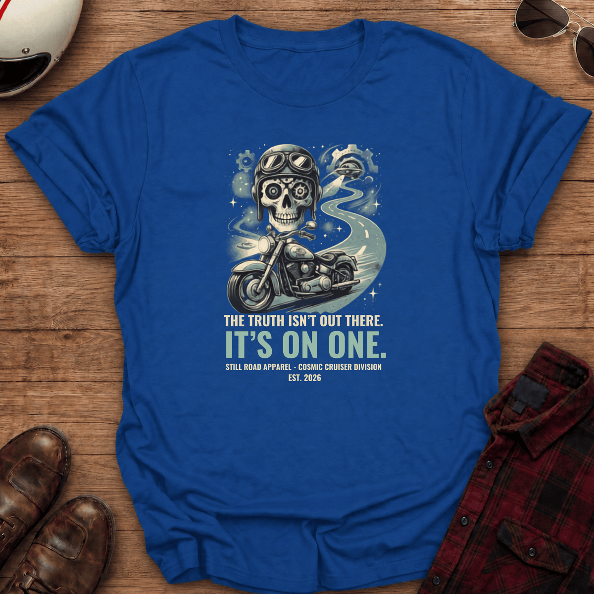 Cosmic Cruiser Motorcycle T-Shirt