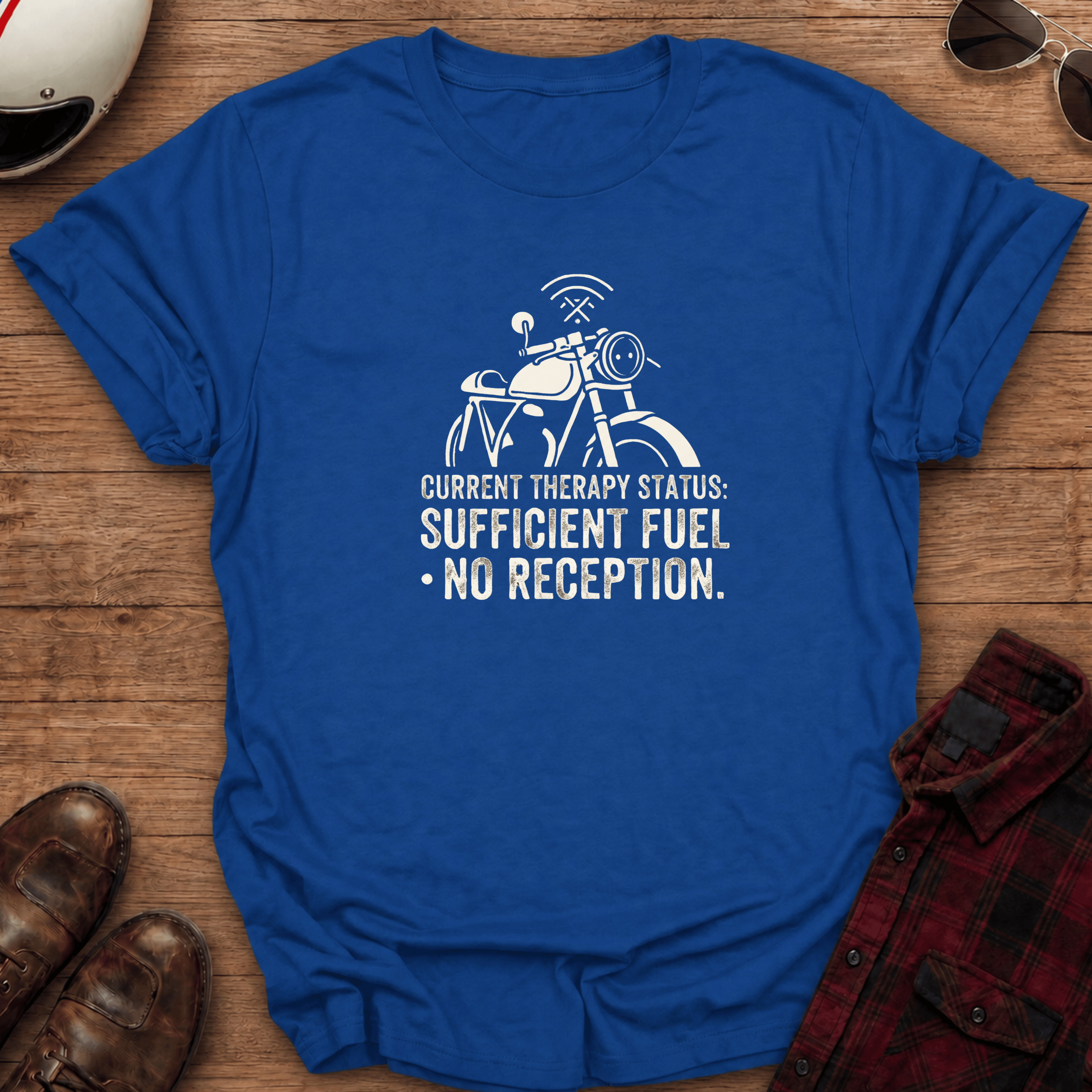No Reception Motorcycle T-Shirt