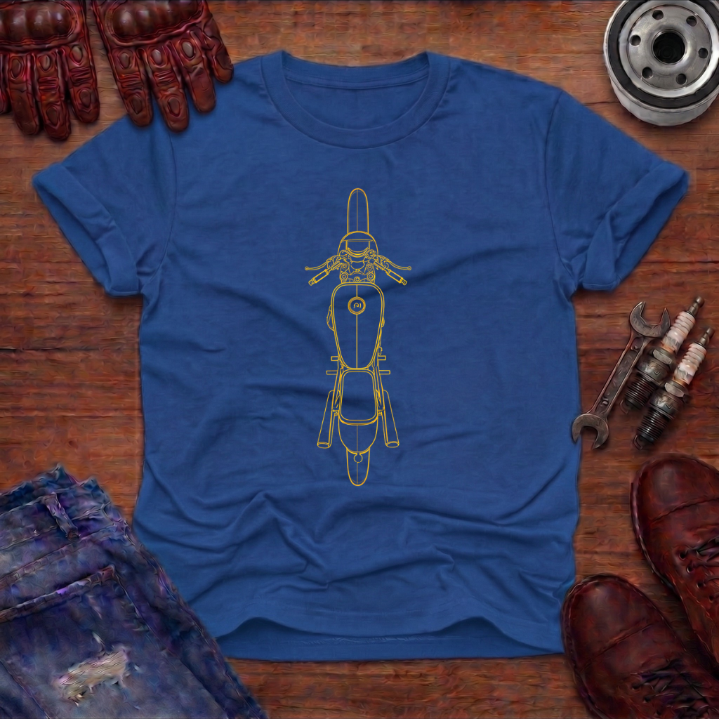LineArt Motorcycle T-Shirt