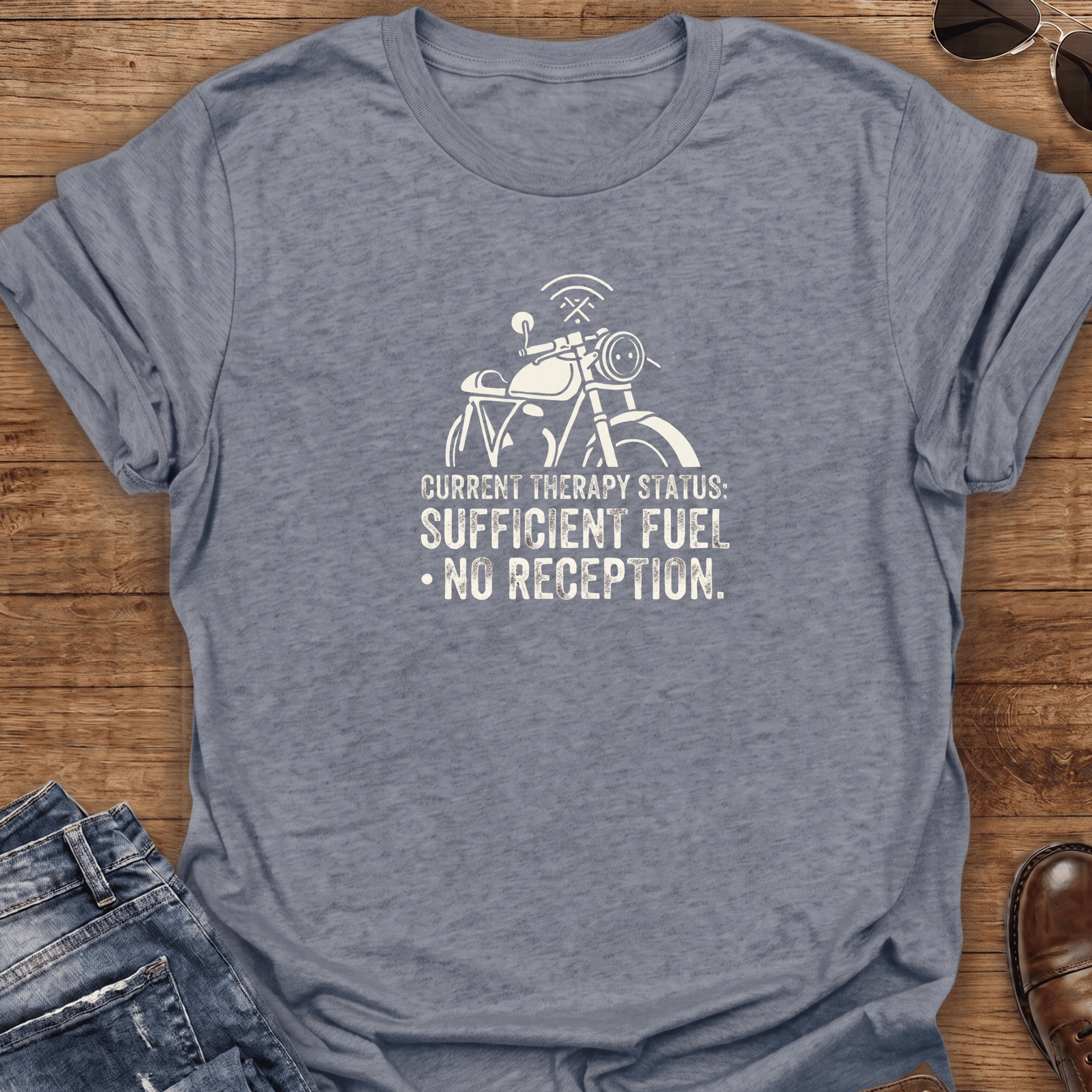 No Reception Motorcycle T-Shirt