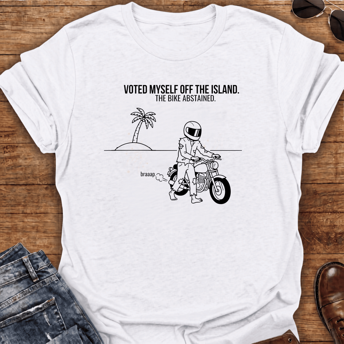 Off The Island Motorcycle T-Shirt