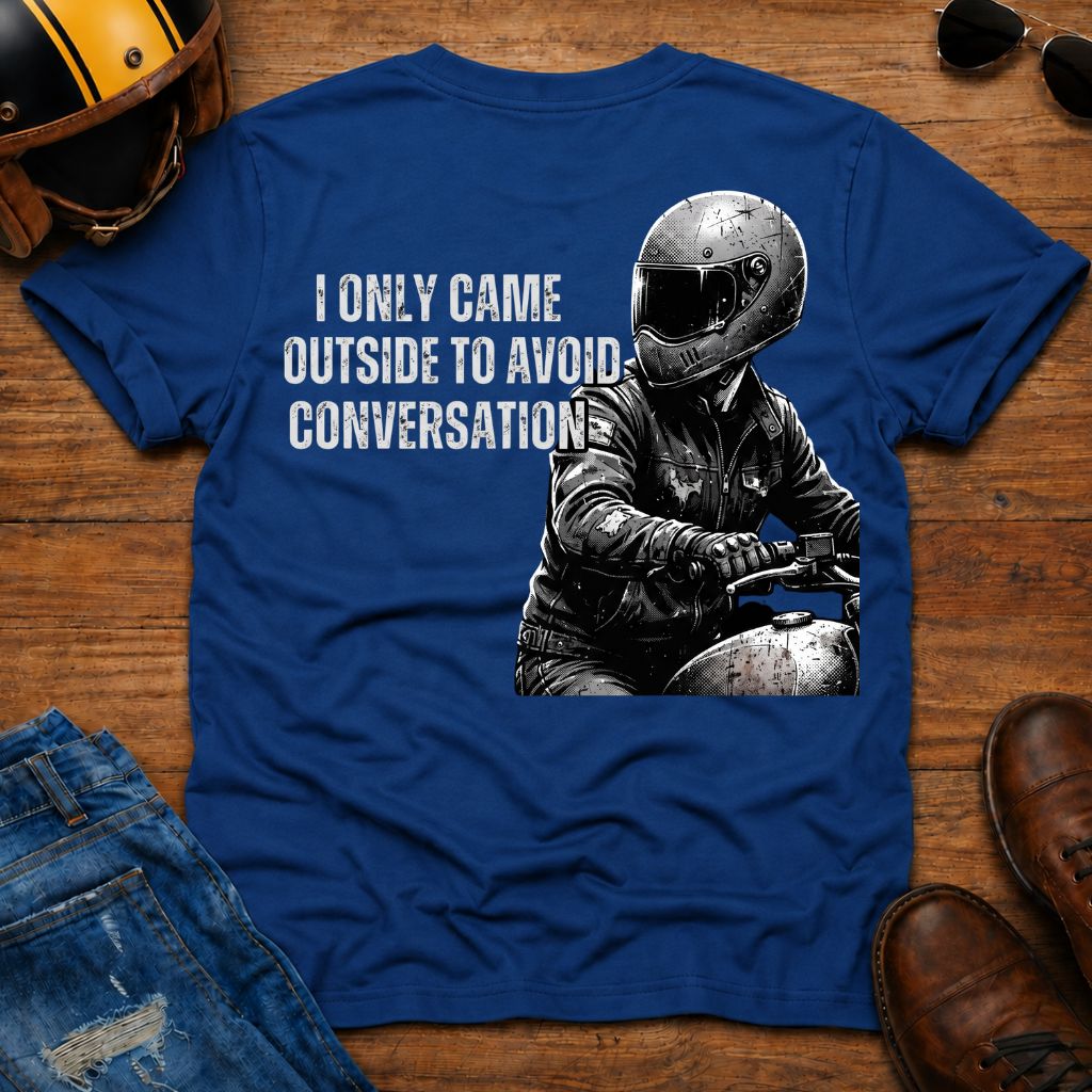 Avoid Conversation Back Print T-Shirt