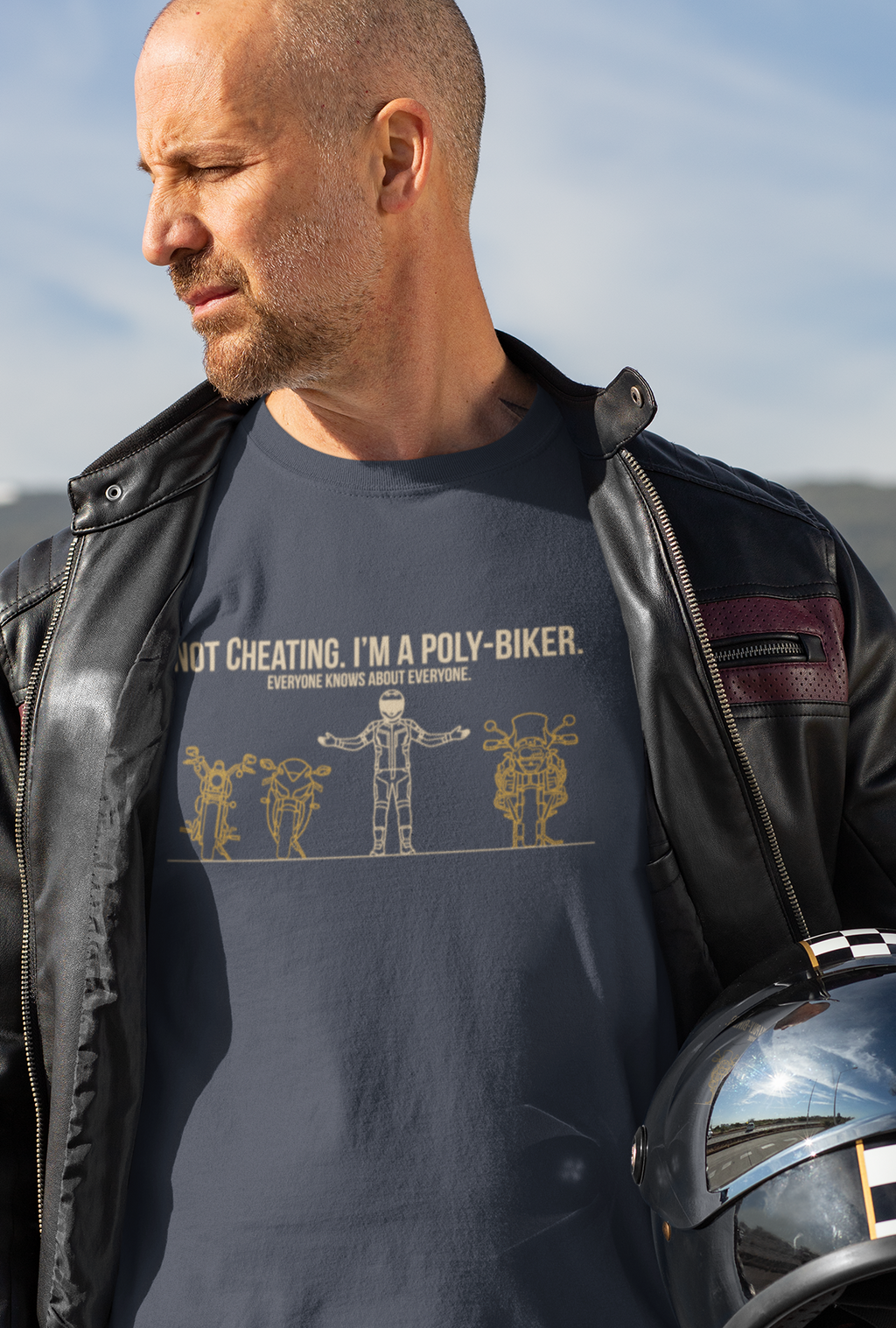 Poly-Biker Motorcycle T-Shirt