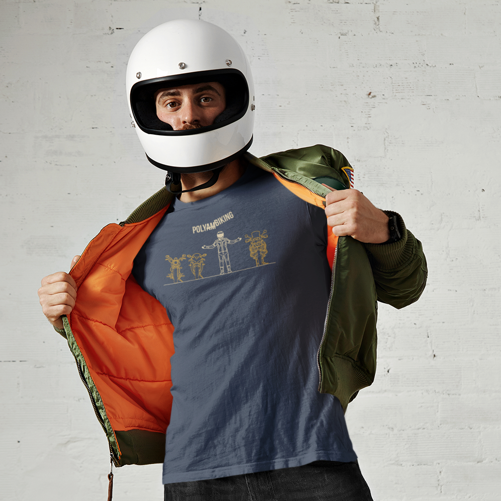 Poly-Biking Motorcycle T-Shirt
