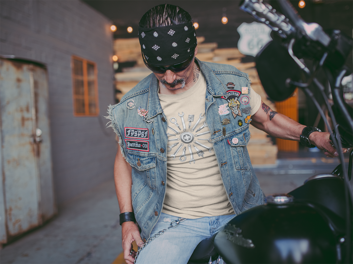 Mechanical Mandala Motorcycle T-Shirt